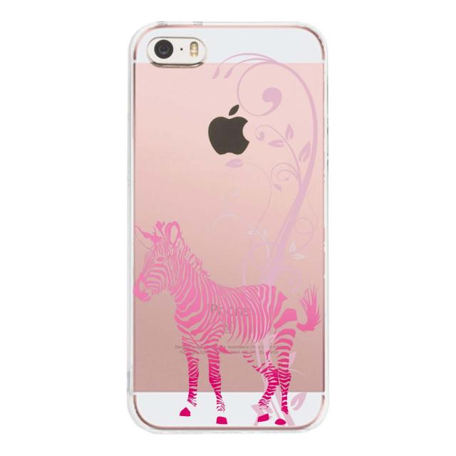 iPhone5 iPhone5s ケース クリア ゼブラ ピンク スマホケース ハード スマホケース ハード 送料無料-4