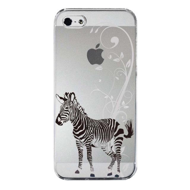 iPhone5 iPhone5s ケース クリア シマウマ ブラック スマホケース ハード スマホケース ハード 送料無料-3