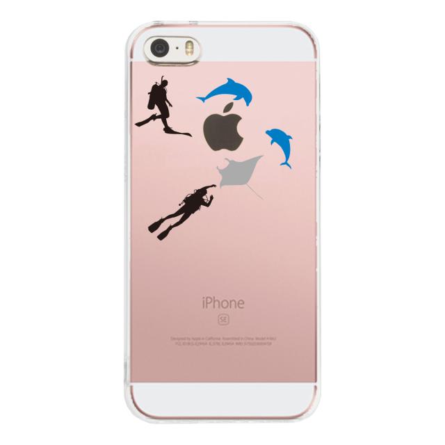 iPhone5 iPhone5s ケース クリア スキューバダイビング スマホケース ハード スマホケース ハード 送料無料-1