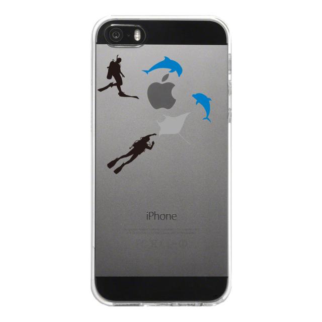 iPhone5 iPhone5s ケース クリア スキューバダイビング スマホケース ハード スマホケース ハード 送料無料-4