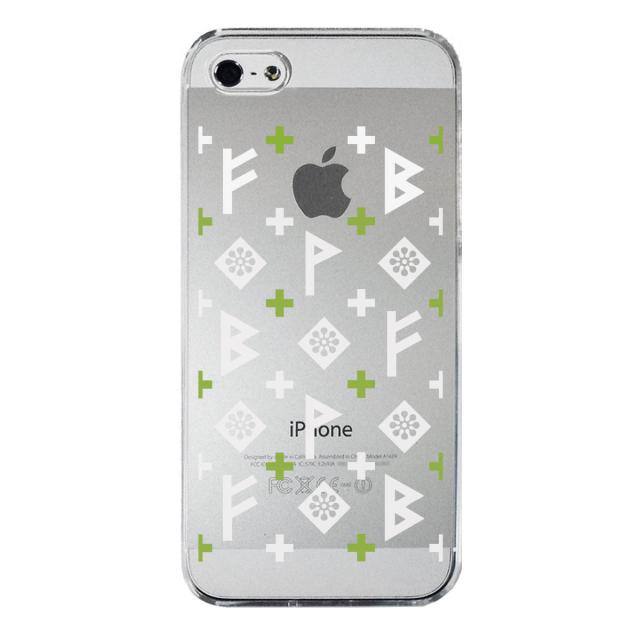 iPhone5 iPhone5s ケース クリア ルーン文字 緑 スマホケース ハード スマホケース ハード 送料無料-3