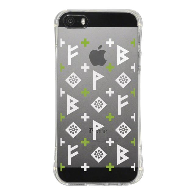 iPhone5 iPhone5s ケース クリア ルーン文字 緑 スマホケース ハード スマホケース ハード 送料無料-4