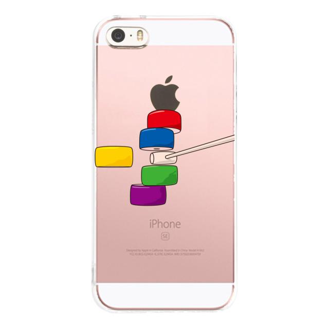 iPhone5 iPhone5s ケース クリア ダルマ落とし カラー スマホケース ハード スマホケース ハード 送料無料-1