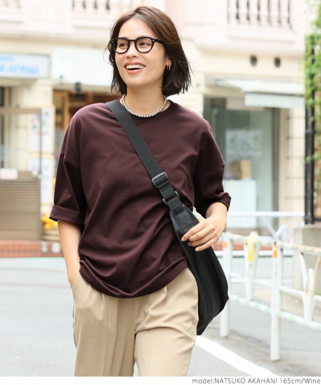 メール便可】Tシャツ レディース カットソー ラウンドネック ミディアム丈 半袖 5分袖 サイズレス 体型カバー 22ss coca コカの通販はau  PAY マーケット - coca