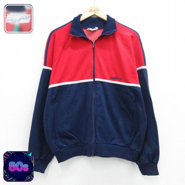 古着 アディダス adidas 長袖 ジャージ メンズ 80年代 80s ワンポ
