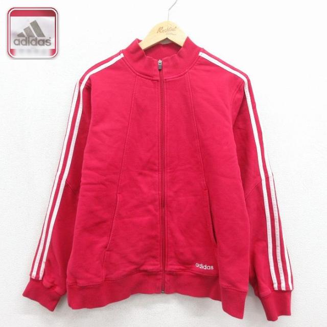 古着 アディダス adidas 長袖 ジャージ メンズ ワンポイントロゴ レッド