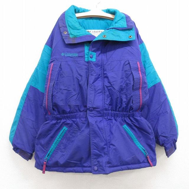 古着 コロンビア COLUMBIA 長袖 ナイロン ダウン ジャケット キッズ