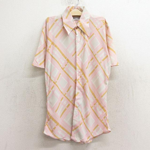 古着 Kマート 半袖 シャツ キッズ ボーイズ 子供服 70年代 70s 総柄