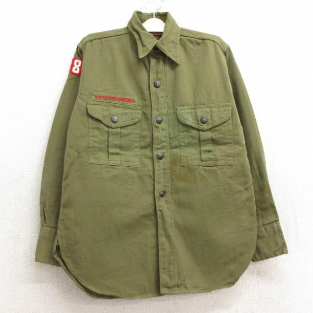 古着 長袖 ビンテージ ボーイスカウト シャツ キッズ ボーイズ 子供服 60年