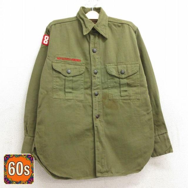 古着 長袖 ビンテージ ボーイスカウト シャツ キッズ ボーイズ 子供服 60年