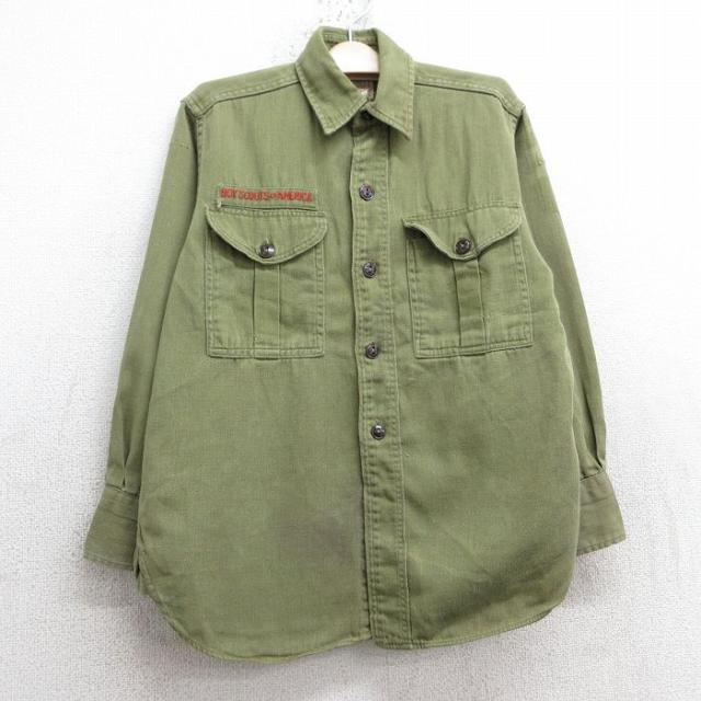 古着 長袖 ビンテージ ボーイスカウト シャツ キッズ ボーイズ 子供服 60年