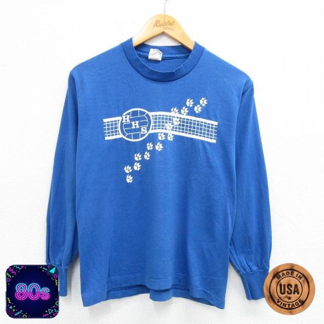 古着 長袖 ビンテージ Tシャツ キッズ ボーイズ 子供服 80年代 80s H