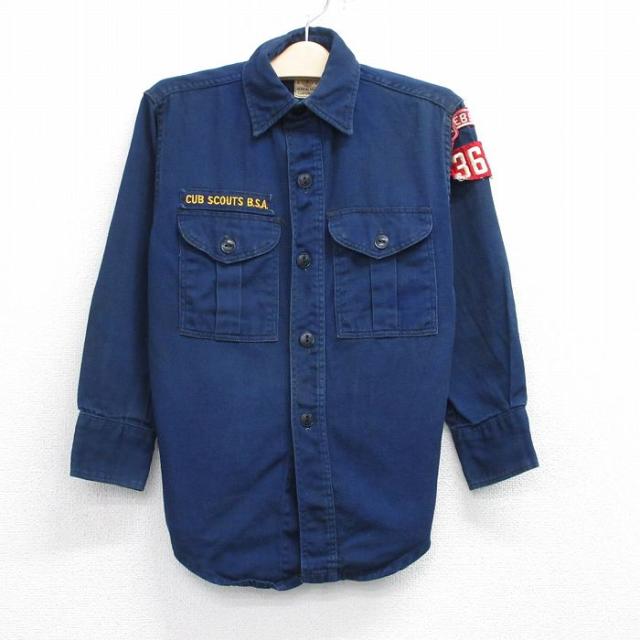 古着 長袖 ビンテージ ボーイスカウト シャツ キッズ ボーイズ 子供服 70年