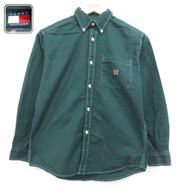古着 トミーヒルフィガー 長袖 ブランド シャツ キッズ 子供服 90年代 90