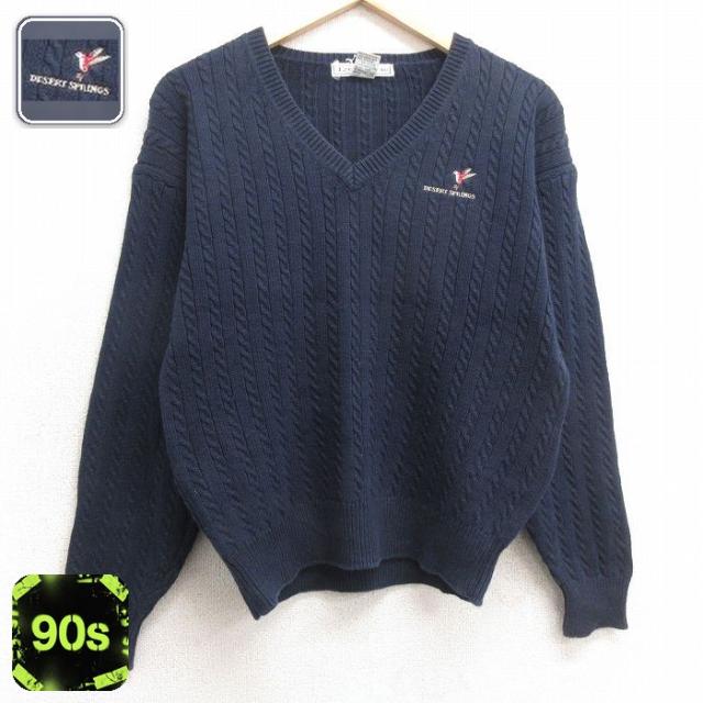 古着 IZOD 長袖 ケーブル セーター レディース 90年代 90s DESE