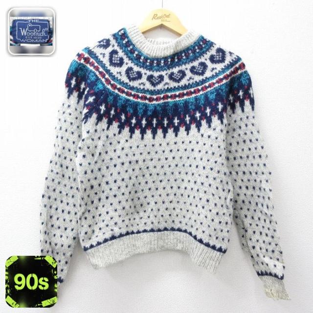 古着 ウールリッチ 長袖 ノルディック セーター レディース 90年代 90s