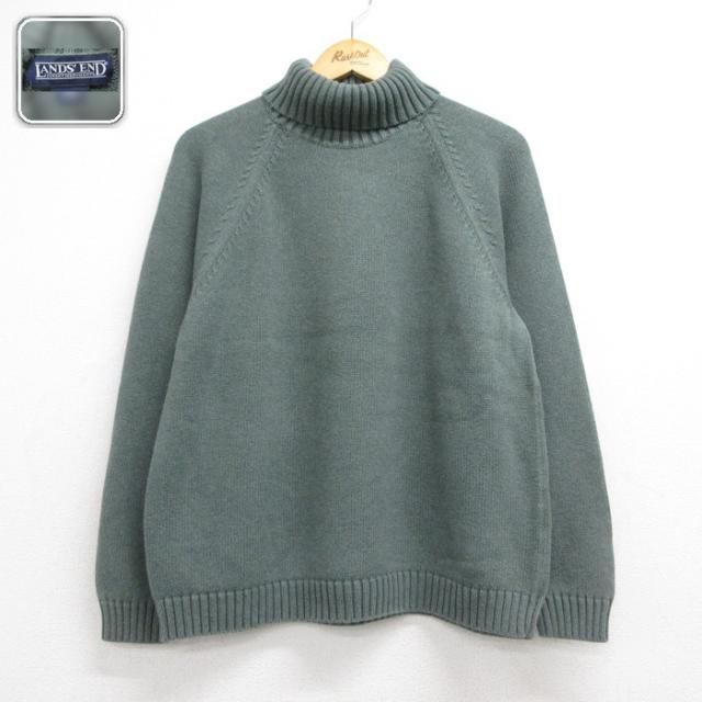古着 LANDSEND ランズエンド 長袖 ニット レディース 無地 セーター 