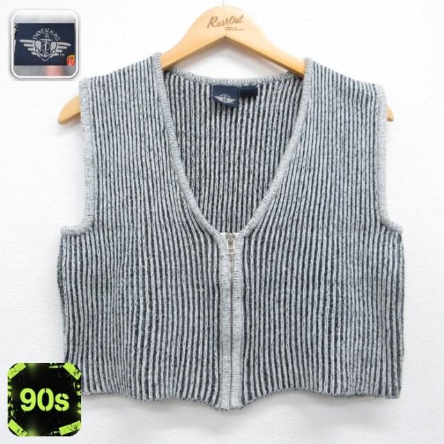 古着 DOCKERS ドッカーズ ニット フルジップ レディース 90年代 90