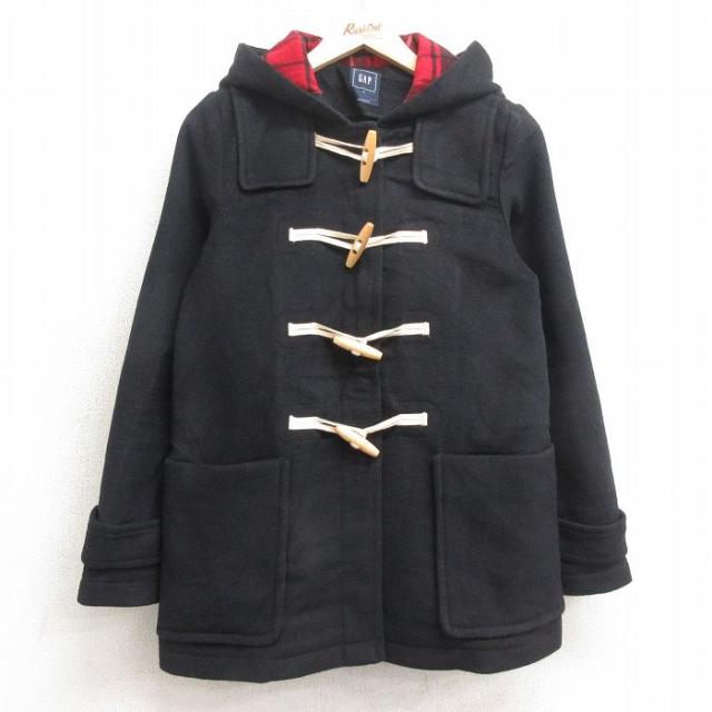 古着 ギャップ GAP 長袖 ダッフル コート パーカー レディース ウール 黒