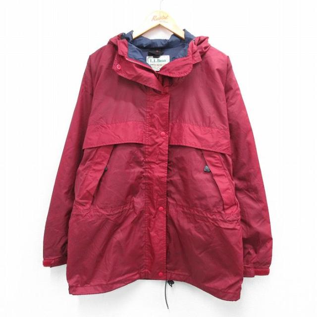 古着 エルエルビーン LLBEAN 長袖 ナイロン ジャケット パーカー レディ
