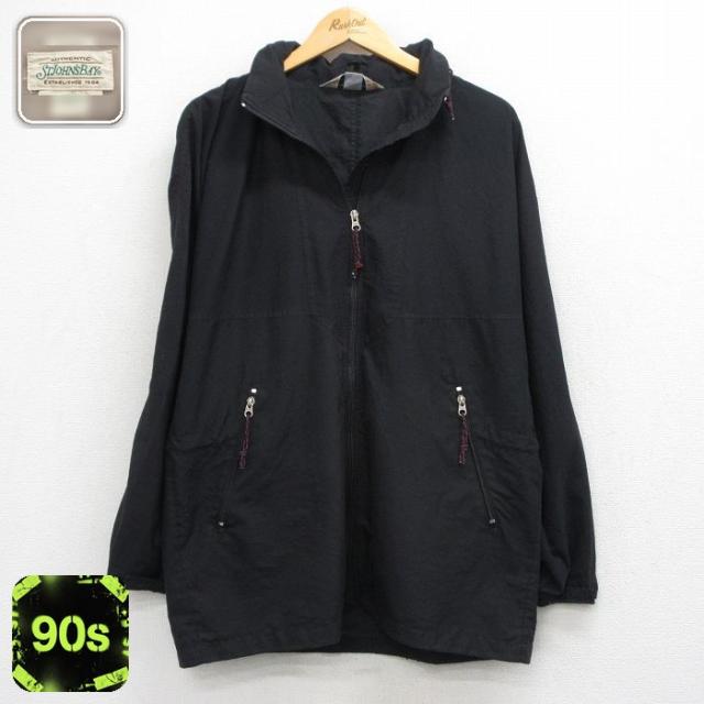 古着 EMS 長袖 ジャケット レディース 90年代 90s 大きいサイズ 黒 