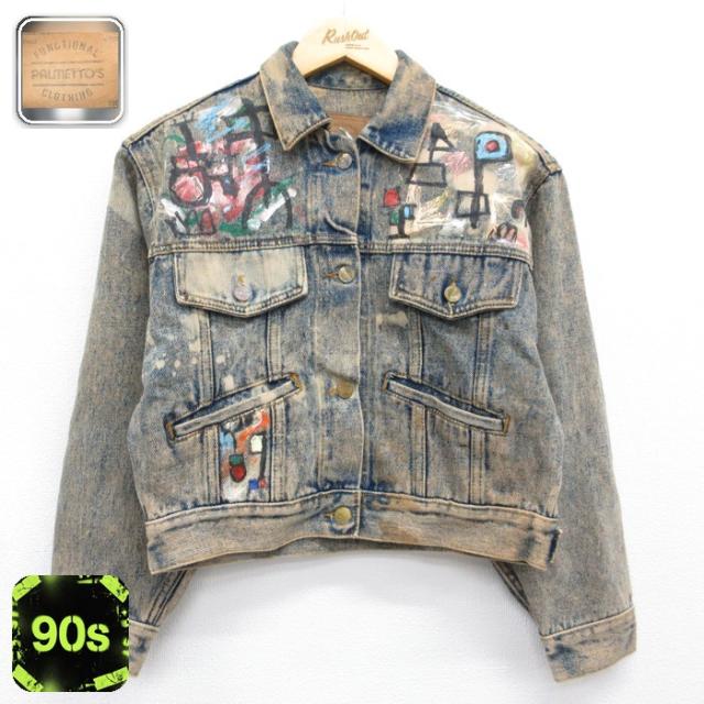 古着 PALMETTOS 長袖 レディース 90年代 90s ハンドペイント ジ