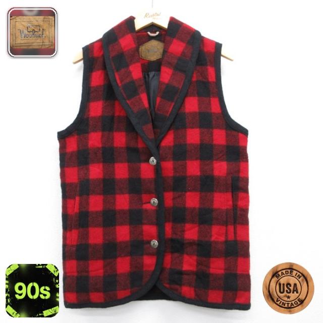 古着 Woolrich ノースリーブ レディース 90年代 90s メンズ ショ