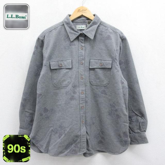 古着 L.L.Bean エルエルビーン 長袖 シャツ レディース 90年代 90