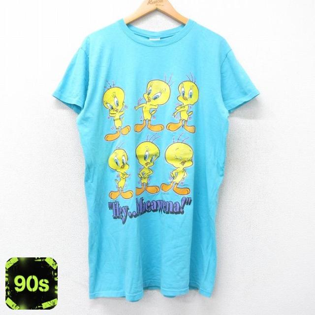古着 半袖 Tシャツ ワンピース レディース 90年代 90s ルーニーテューン