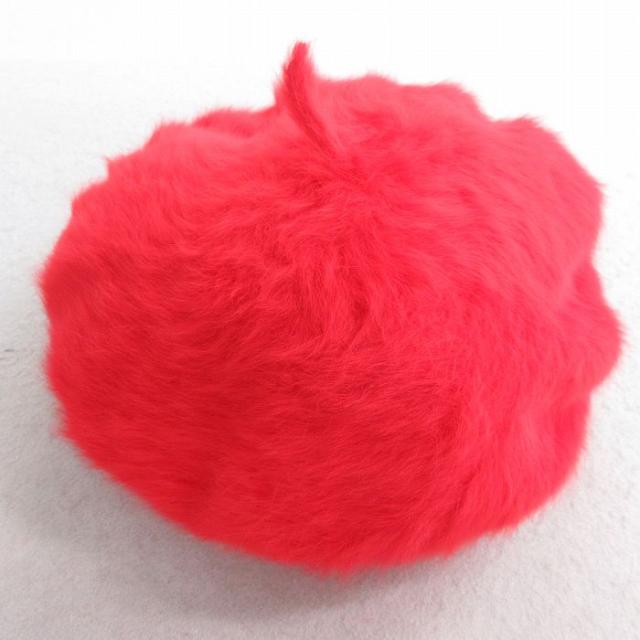中古 カンゴール KANGOL ベレー帽 アンゴラ 赤 レッド 中古 古着