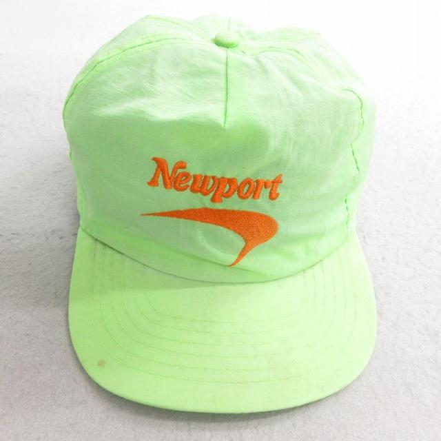 中古 キャップ 90年代 90s ニューポート Newport 刺繍 黄緑 sp