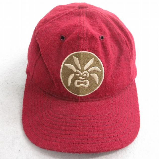 中古 キャップ 90年代 90s Yaga 刺繍 ウール USA製 エンジ 中古