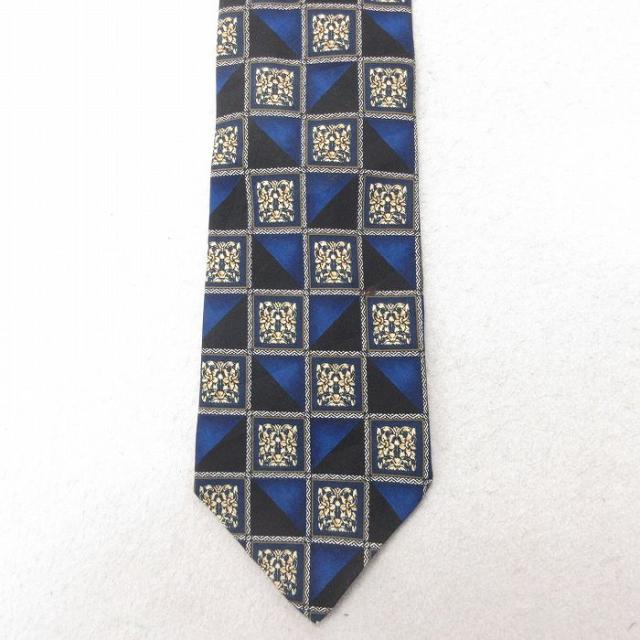 中古 タウンクラフト ネクタイ 90年代 90s USA製 紺他 ネイビー 中古