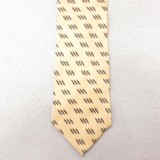 中古 ネクタイ 90年代 90s シルク USA製 薄ベージュ カーキ 中古 古
