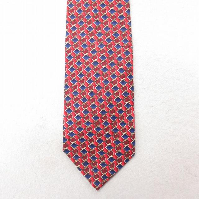 中古 ネクタイ 90年代 90s シルク USA製 赤 レッド 中古 古着