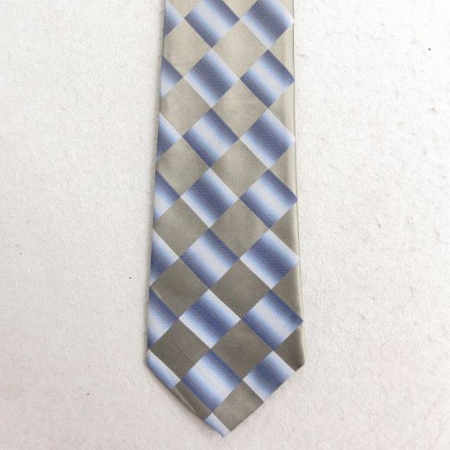 中古 アロー ネクタイ シルク 緑 グリーン チェック 中古 古着