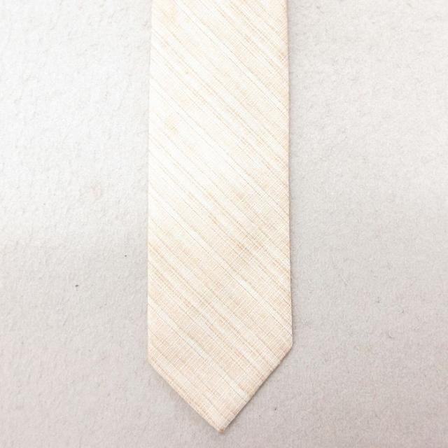中古 ネクタイ 80年代 80s 薄ベージュ カーキ 中古 古着