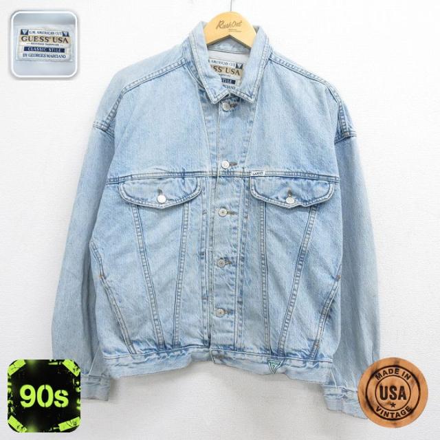 古着 ゲス GUESS 長袖 ジージャン メンズ 90年代 90s コットン U