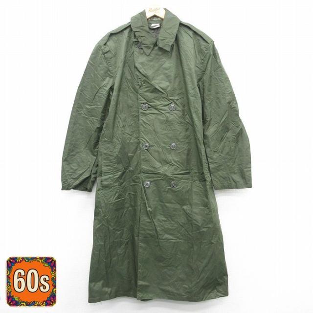 古着 長袖 ビンテージ ミリタリー レイン コート メンズ 60年代 60s ロ