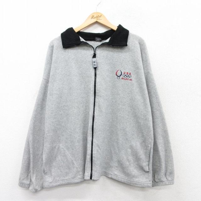 古着 長袖 フリース ジャケット メンズ 00年代 00s 北京オリンピック U