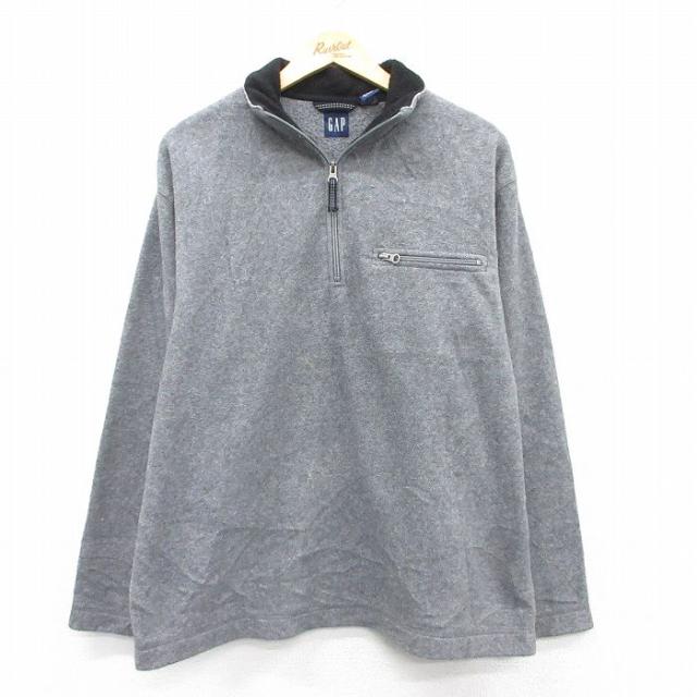 古着 ギャップ GAP 長袖 ハーフジップ フリース ジャケット メンズ 00年