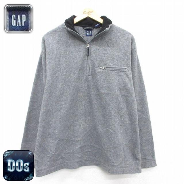 古着 ギャップ GAP 長袖 ハーフジップ フリース ジャケット メンズ 00年