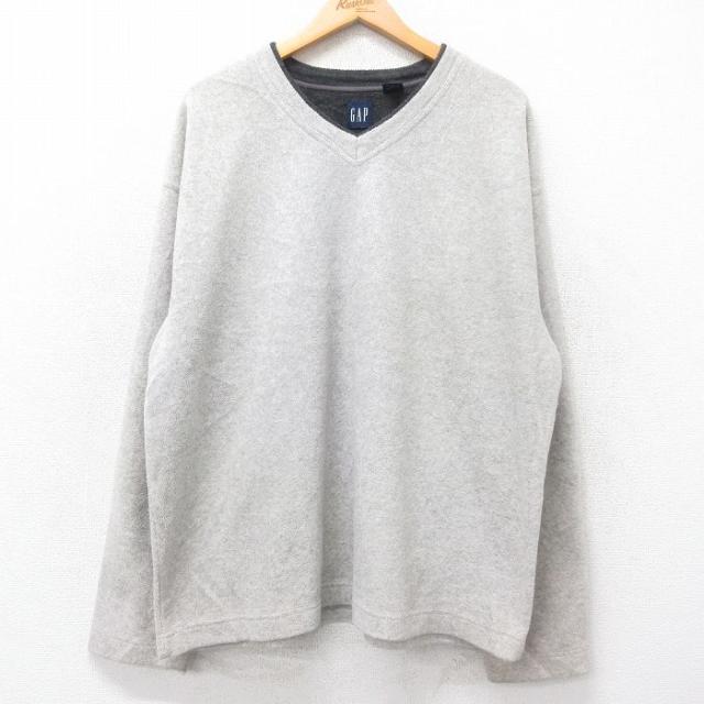古着 ギャップ GAP 長袖 フリース トップス メンズ 00年代 00s Vネ