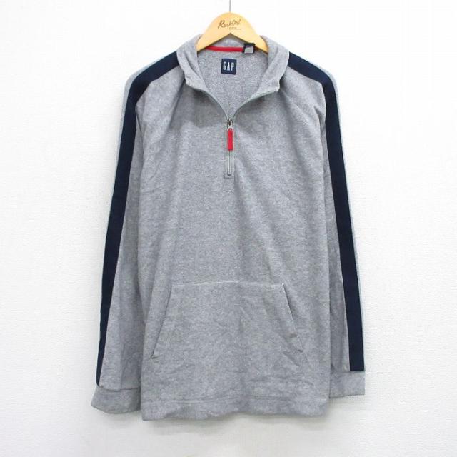 古着 ギャップ GAP 長袖 ハーフジップ フリース ジャケット メンズ 00年