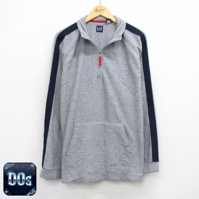 古着 ギャップ GAP 長袖 ハーフジップ フリース ジャケット メンズ 00年