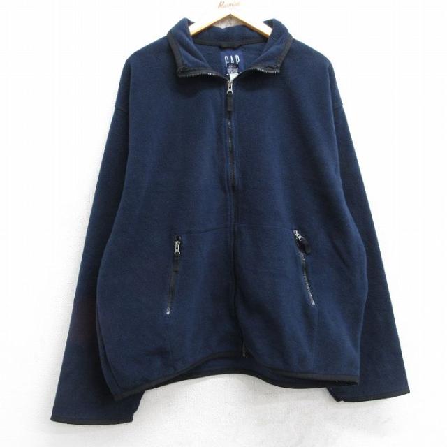 古着 ギャップ GAP 長袖 フリース ジャケット メンズ 00年代 00s 紺