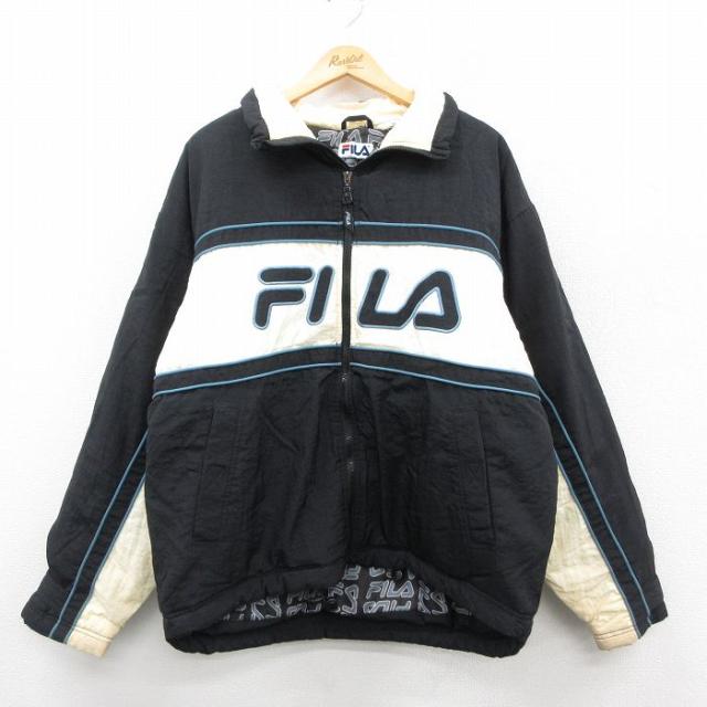 古着 フィラ FILA 長袖 ナイロン ジャケット メンズ 90年代 90s ビ