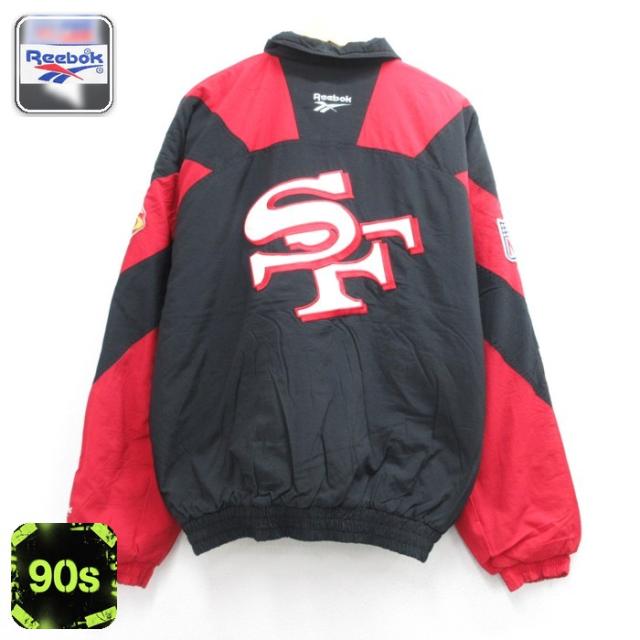 リーボック 90s ナイロンジャケット 49ers ブラック XL | 古着 2