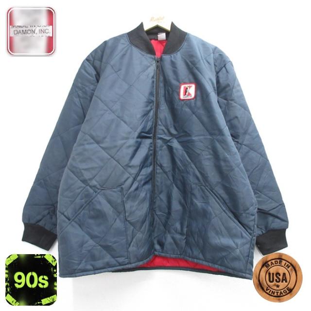 Kペンギン 90s キルティングリバーシブルジャケット ネイビー XL | 古着