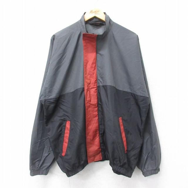 古着 長袖 ナイロン ジャケット メンズ 90年代 90s マルチカラー USA